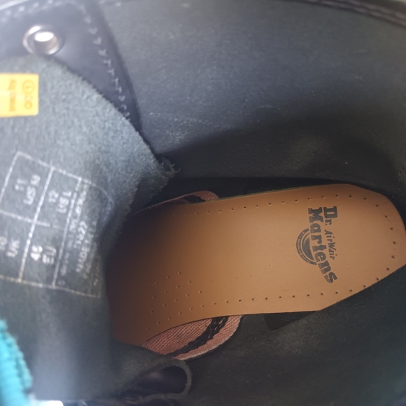 Dr. Martens used black ankle boots Sleek Black Lace-Up Combat Boots - Picture 7 of 10